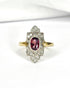 Bague Style Art - Déco Grenat 1.10 carat & Diamants 0.40 carat "Ornella" - Elliade Paris
