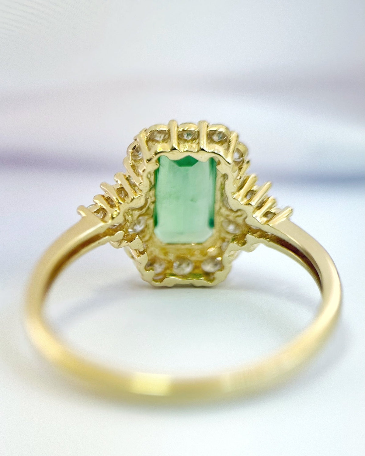 Bague Style Art-déco Grenat Tsavorite 1.41 carat &amp; Diamants "Nérine" - Elliade Paris