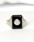 Bague Style Art - Déco Onyx & Diamant "Elisa" - Elliade Paris