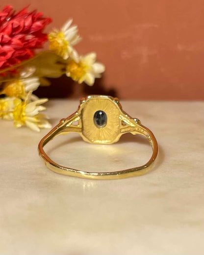 Bague style Art-Déco Saphir &quot;Kia&quot;