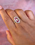 Bague Style Art-Déco Rubis 0.52 carat & Diamants 0.37 carat "Céline" - Elliade Paris