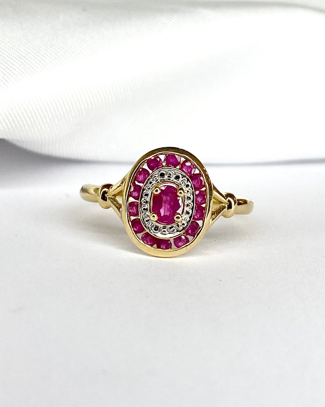 Bague Style Art Déco Rubis 0.52 carat "Elena" - Elliade Paris