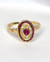 Bague Style Art-Déco Rubis 0.68 carat & Diamants "Roxane" - Elliade Paris