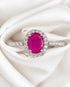 Bague Style Art-Déco Rubis 0.72 carat & Diamants 0.28 carat "Doris" - Elliade Paris