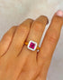 Bague Style Art-Déco Rubis 0.80 carat & Diamants 0.22 carat "Tania" - Elliade Paris