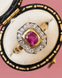 Bague Style Art-Déco Rubis 0.85 carat & Diamants 0.48 carat 5,43g "Maya" - Elliade Paris