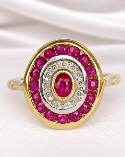 Bague Style Art-Déco Rubis 1.08 carat "Georgia" - Elliade Paris
