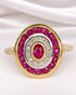 Bague Style Art-Déco Rubis 1.08 carat "Georgia" - Elliade Paris