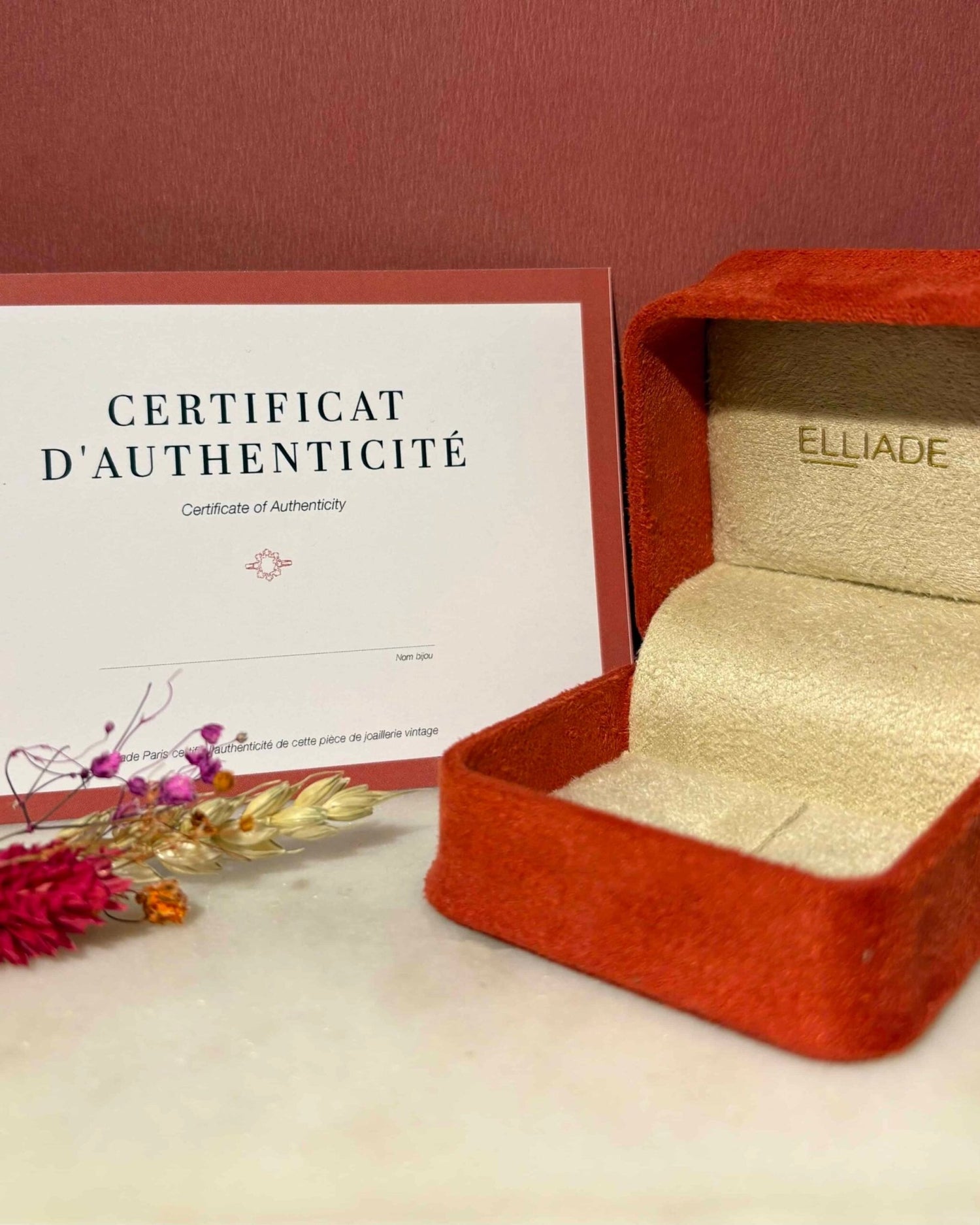 Bague Style Art - Déco Rubis 1.26 carat &amp; Diamants &quot;Julietta&quot; - Elliade Paris