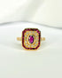 Bague Style Art - Déco Rubis 1.34 carat & Diamants "Sylivia" - Elliade Paris