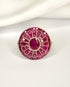 Bague Style Art-Déco Rubis 3.66 carats & Diamants "Liya" - Elliade Paris