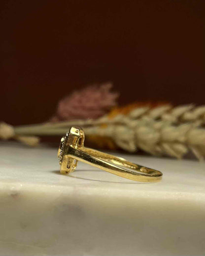 Bague style Art - déco Rubis &amp; Diamants &quot;Enola&quot; - Elliade Paris