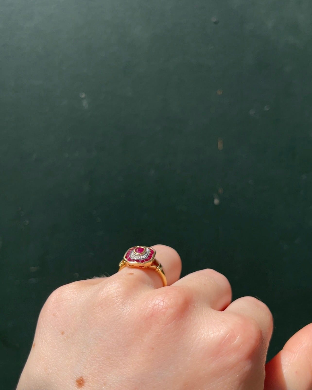 Bague Style Art - Déco Rubis &amp; Diamants “Ivyelle” - Elliade Paris