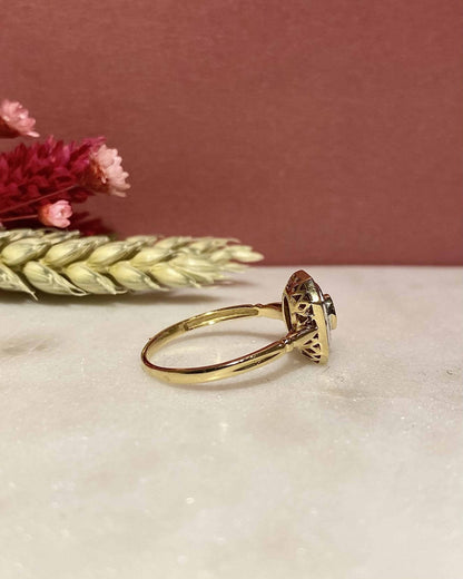 Bague style Art - déco Rubis &amp; Diamants &quot;Justinia&quot; - Elliade Paris