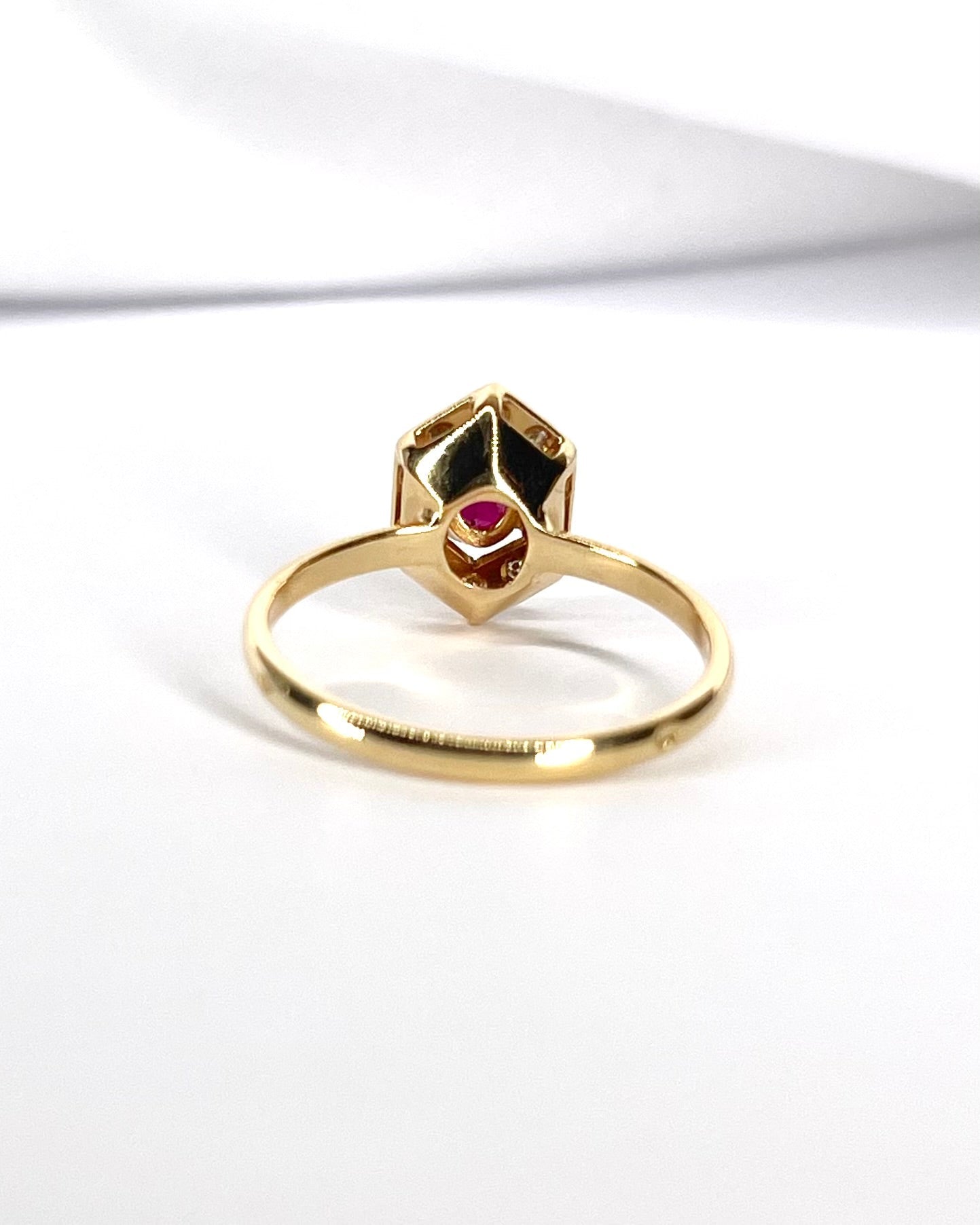 Bague Style Art - Déco Rubis &amp; Diamants "Yolande" - Elliade Paris