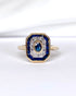 Bague Style Art Déco Saphir 0.42 carat & Diamants "Aby" - Elliade Paris
