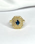 Bague Style Art - Déco Saphir 0.51 carat & Diamants 0.34 carat "Rita" - Elliade Paris
