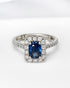 Bague Style Art-Déco Saphir 0.85 carat & Diamants 1 carat "Fabia" - Elliade Paris