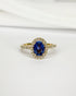 Bague Style Art Déco Saphir 1.08 carat & Diamants "Bianca" - Elliade Paris