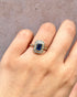 Bague Style Art - Déco Saphir 1.40 carat & 16 Diamants "Aliénor" - Elliade Paris