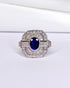 Bague Style Art déco Saphir 1.50 carat & Diamants 1.04 carat "Camille" - Elliade Paris