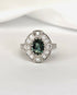 Bague Style Art - Déco Saphir 1.60 carat & Diamants 0.84 carat 4.48g "Léopoldine" - Elliade Paris