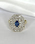 Bague Style Art Déco Saphir & 24 Diamants "Rebecca" - Elliade Paris