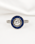 Bague Style Art-Déco Saphirs 0.45 carat & Diamants 0.45 carat "Irina" - Elliade Paris