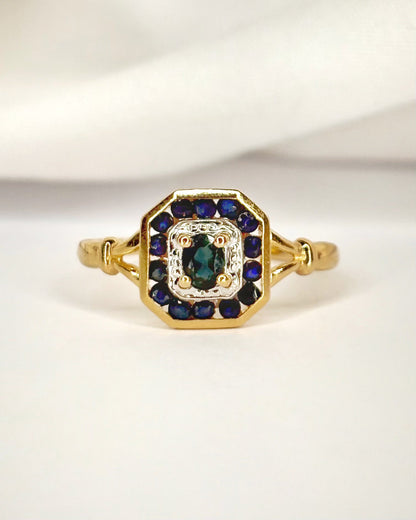 Bague Style Art-Déco Saphirs 0.57 carat "Annaelle" - Elliade Paris