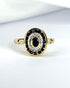 Bague Style Art-Déco Saphirs 0.60 carat & Diamants "Camélia" - Elliade Paris