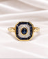 Bague Style Art-Déco Saphirs 0.89 carat & Diamants "Paulette" - Elliade Paris