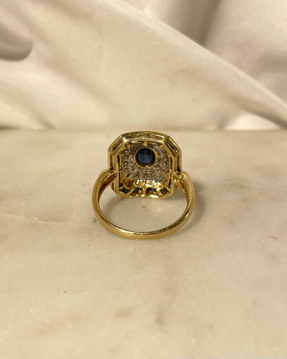 Bague Style Art - Déco Saphirs 1.34 Carat &amp; Diamants &quot;Joey&quot; - Elliade Paris