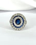 Bague Style Art-Déco Saphirs 1.78 carat & Diamants 0.52 carat "Anéïa" - Elliade Paris