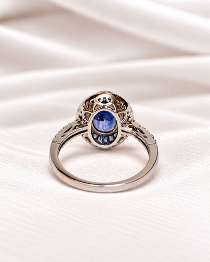 Bague Style Art-Déco Saphirs 2.44 carats &amp; Diamants 0.26 carat "Constance" - Elliade Paris
