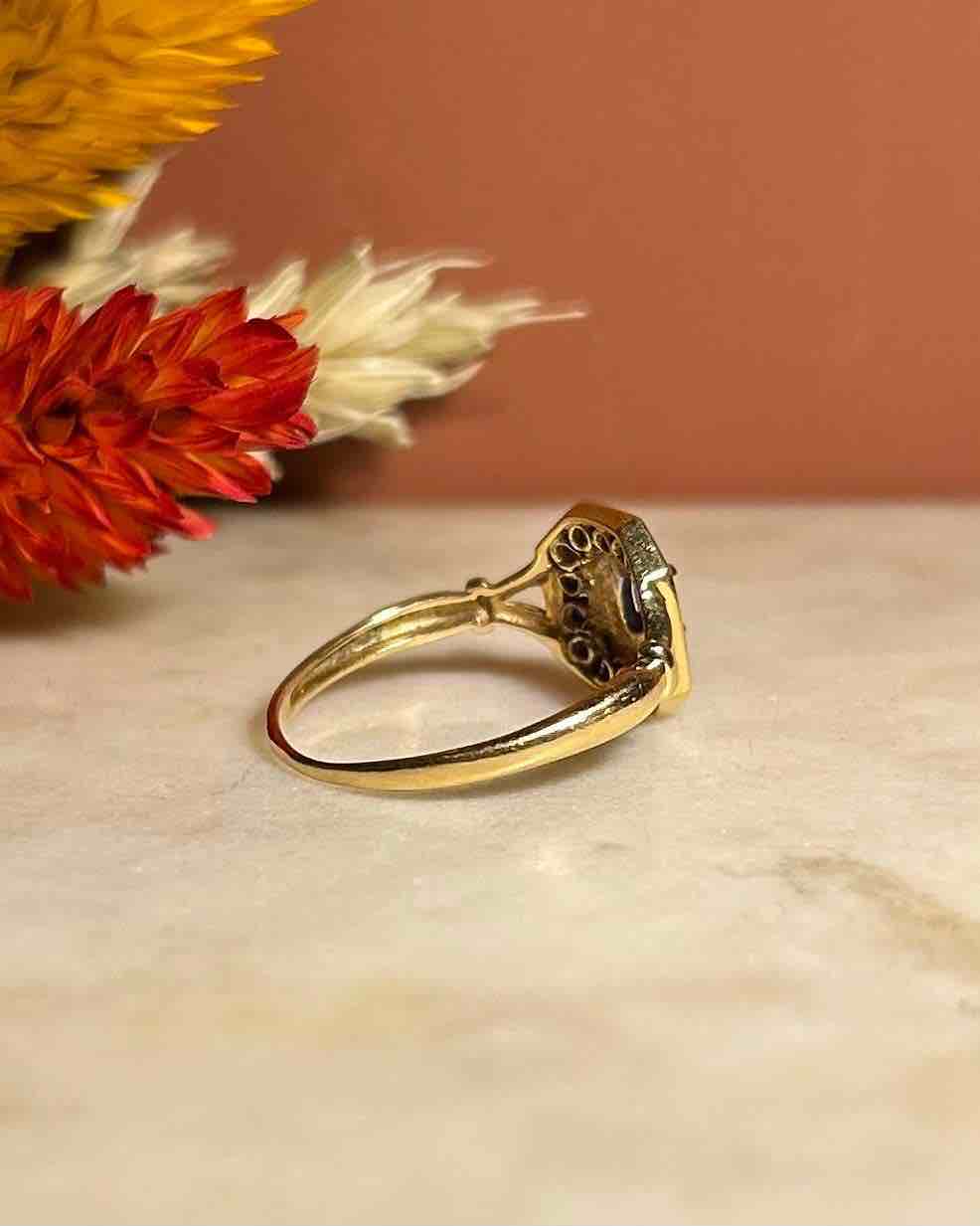 Bague Style Art - Déco Saphirs "Adélaïde" - Elliade Paris