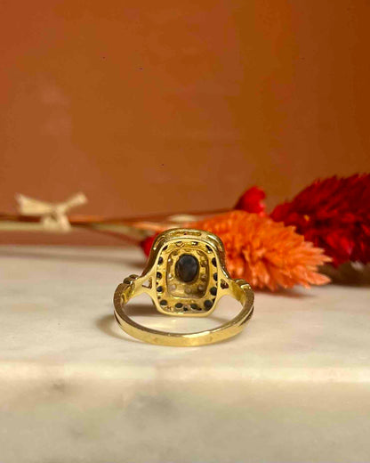 Bague style Art - Déco Saphirs &amp; Diamants &quot;Agatha&quot; - Elliade Paris