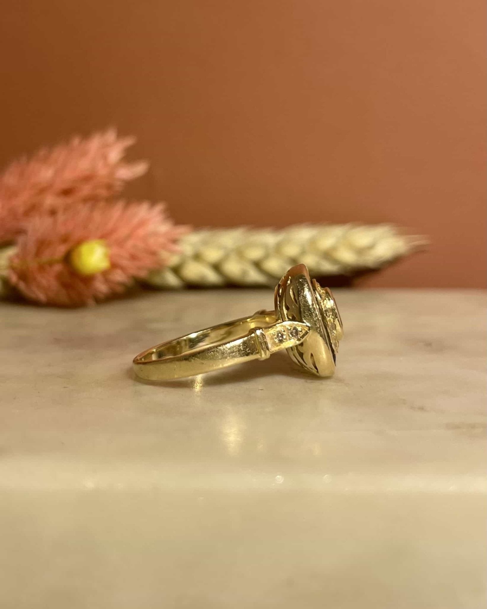 Bague Style Art - Déco Saphirs &amp; Diamants "Hope" - Elliade Paris