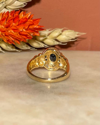 Bague Style Art - Déco Saphirs &amp; Diamants &quot;Natasha&quot; - Elliade Paris