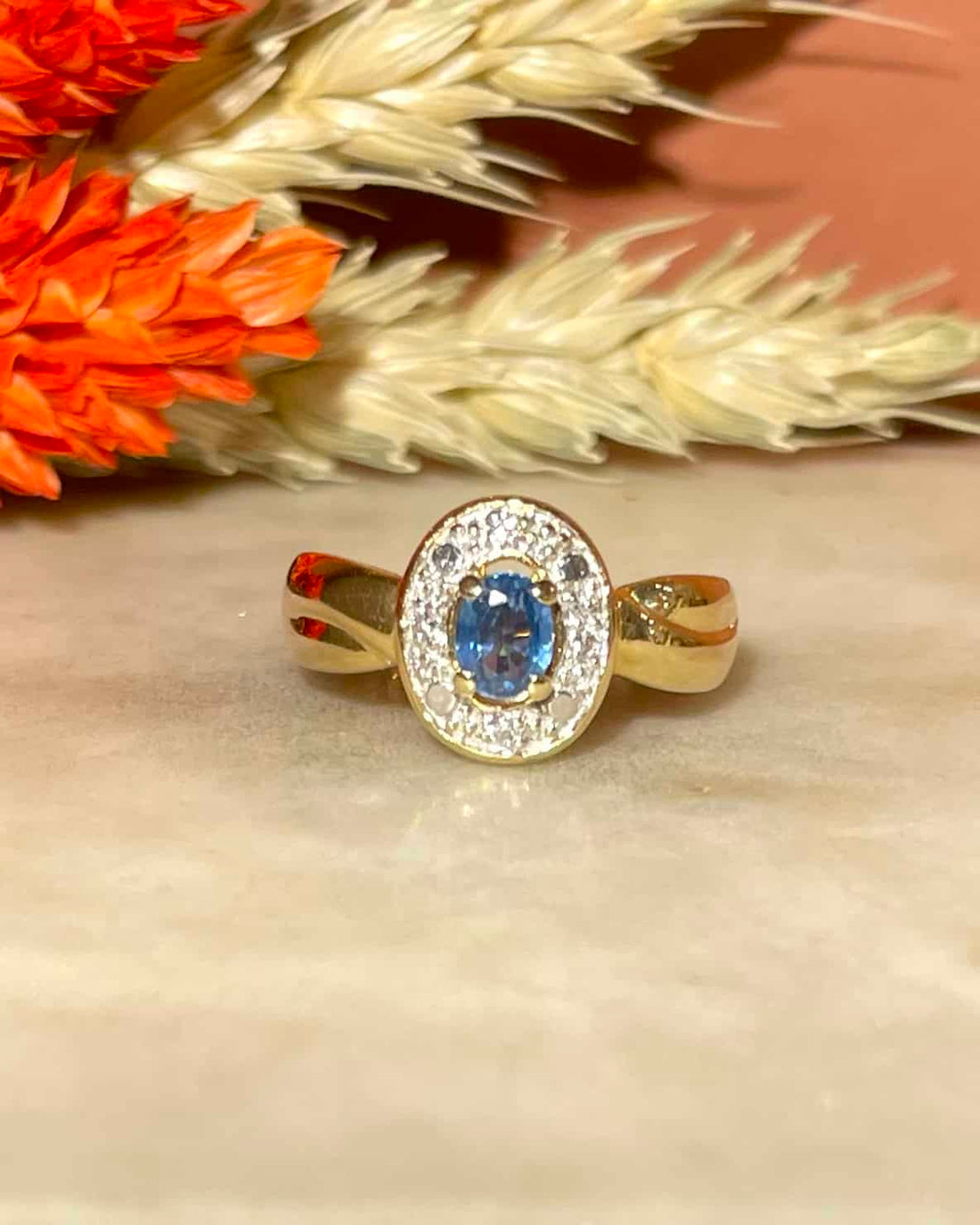 Bague jonc Saphir &amp; Diamants &quot;Niamé&quot;