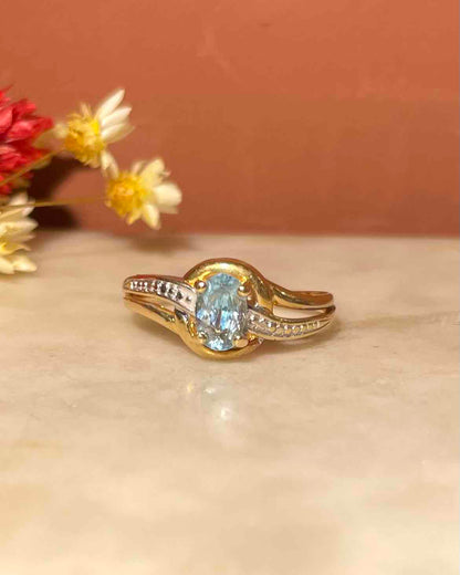 Bague Style Art Deco Topaze &quot;Diya&quot;