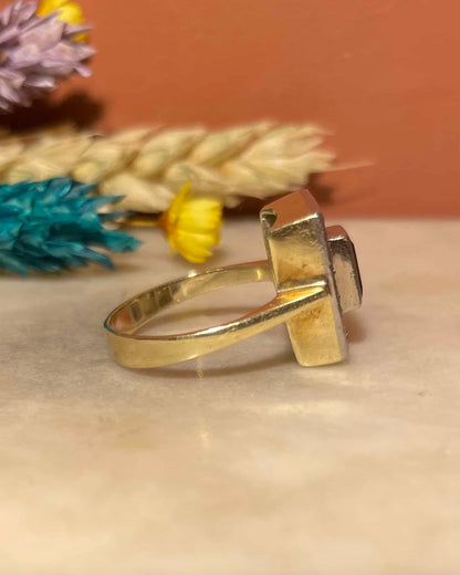 Bague style Art - Déco Tourmaline &amp; 12 Diamants &quot;Savannah&quot; - Elliade Paris
