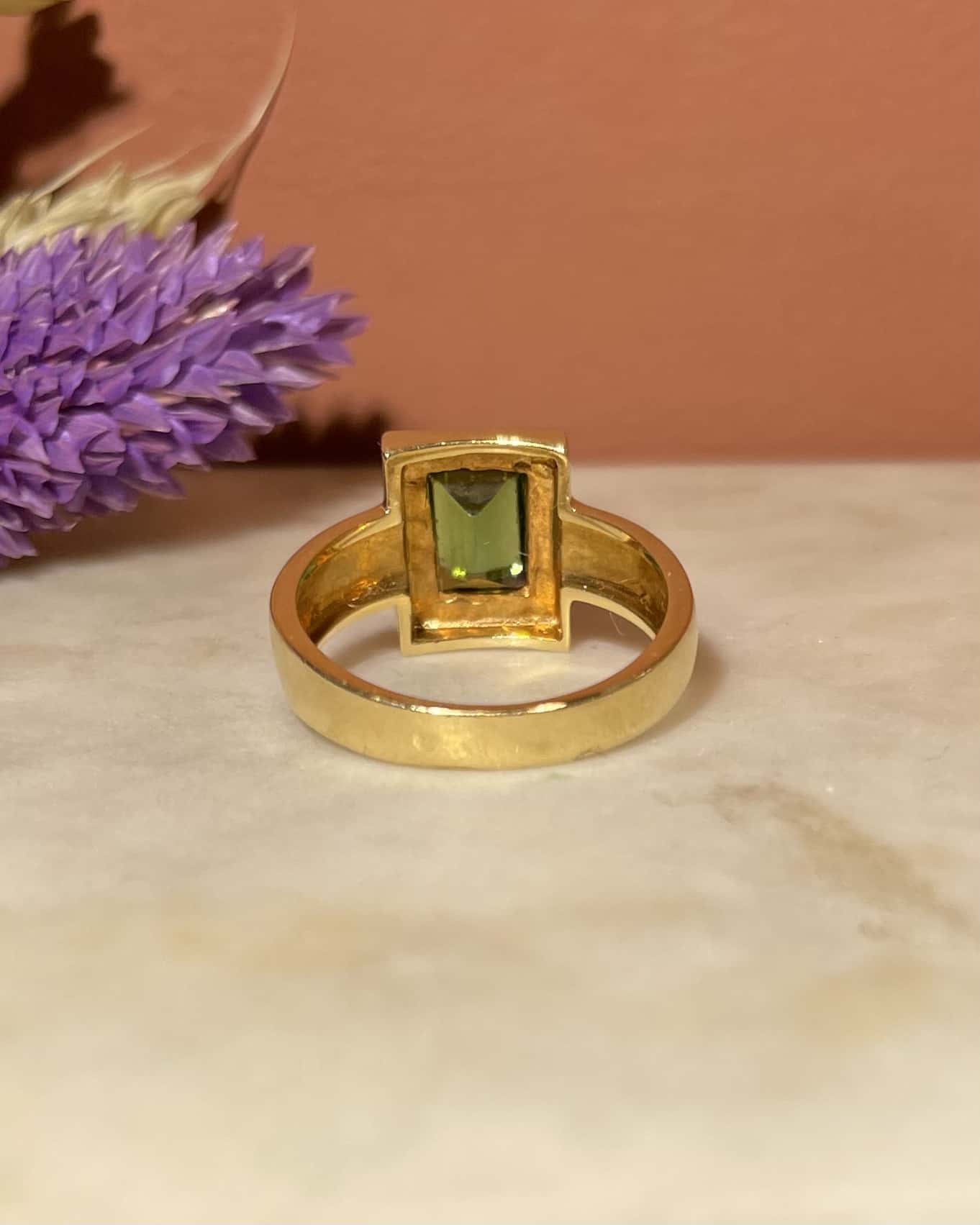 Bague Style Art - Déco Tourmaline &quot;Luce&quot; - Elliade Paris