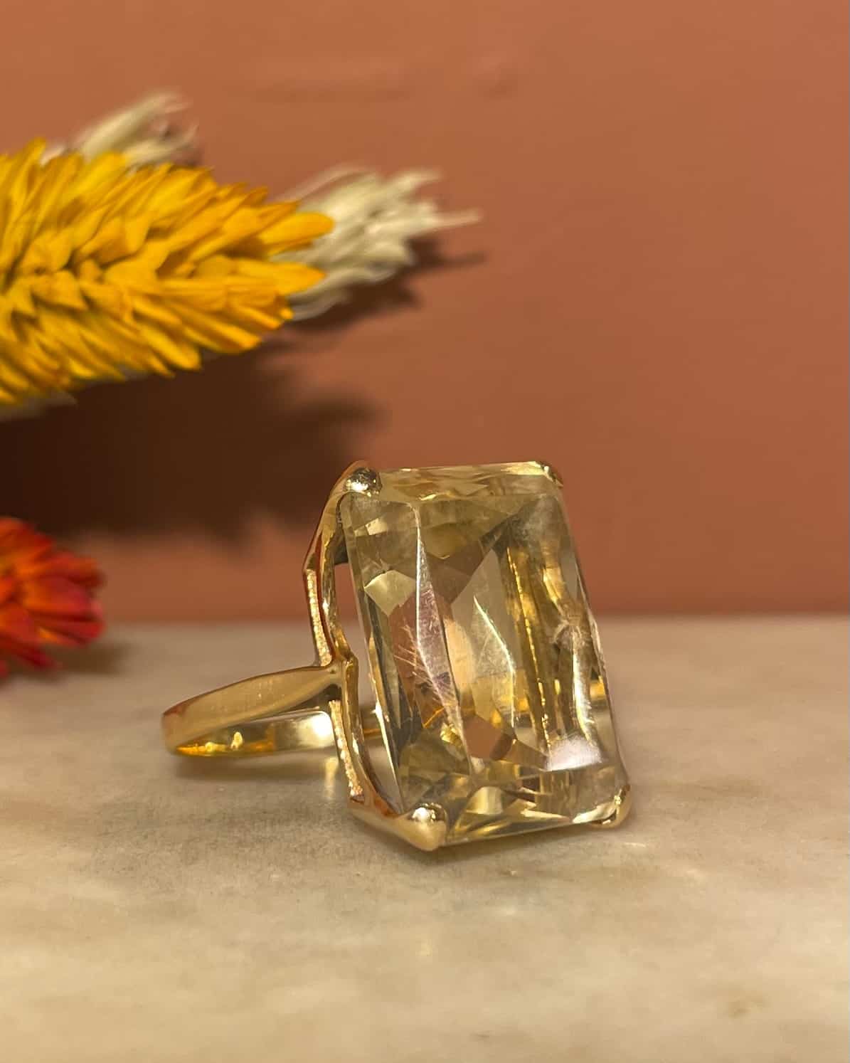 Citrine Cocktail Ring 15.90 carats “Mauricia”