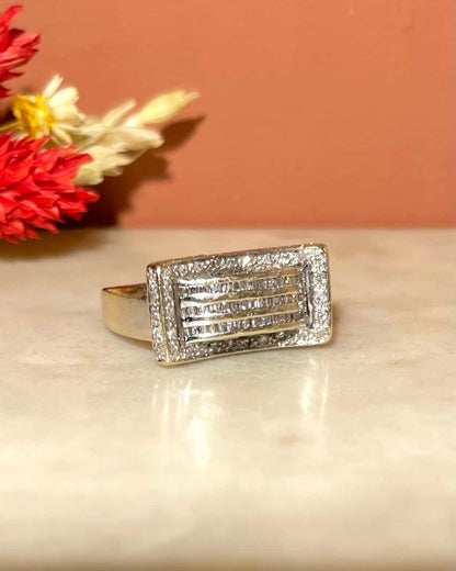 Bague Vintage Tank 124 Diamants &quot;Alyssa&quot;
