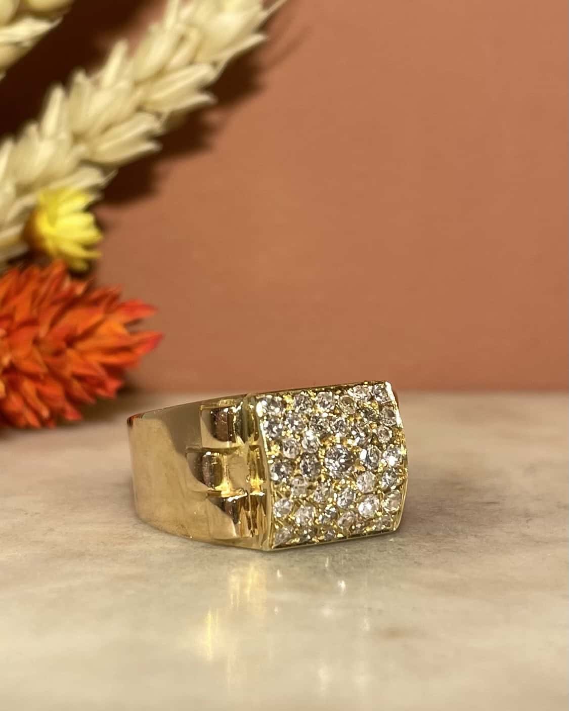 Bague Tank 37 Diamants 0.80 carat "Helena" - Elliade Paris