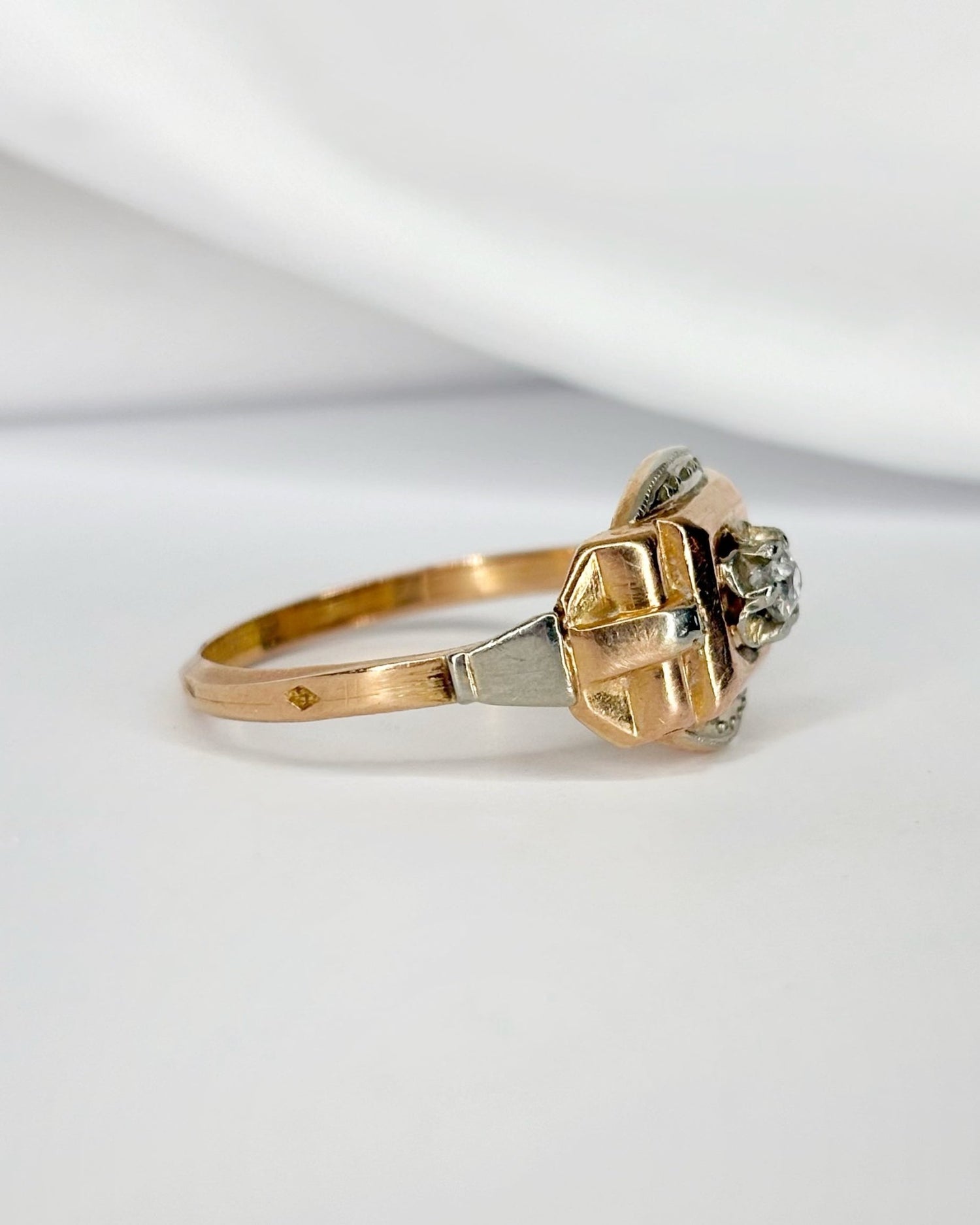 Bague Tank Art - Déco Diamant "Anaïs" - Elliade Paris