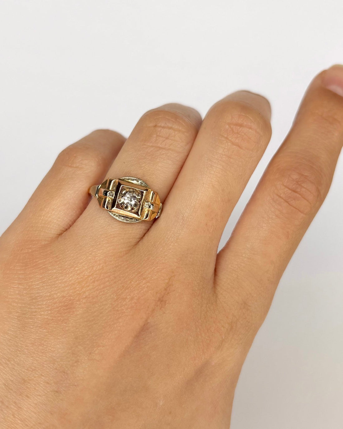 Bague Tank Art - Déco Diamant "Anaïs" - Elliade Paris