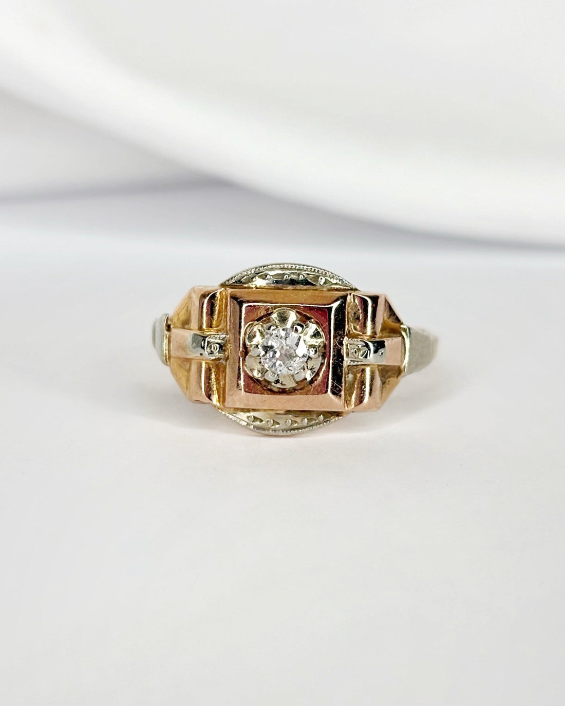 Bague Tank Art - Déco Diamant "Anaïs" - Elliade Paris