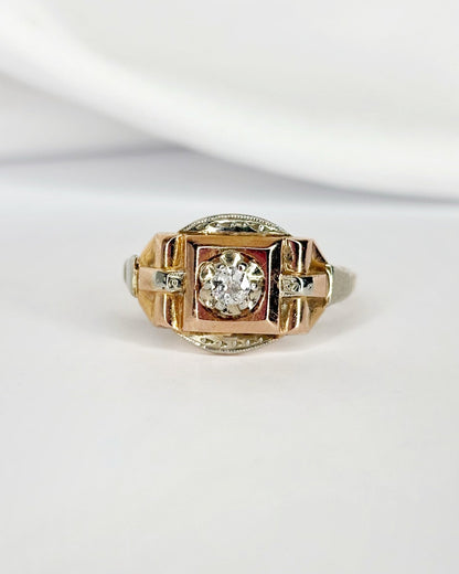 Bague Tank Art - Déco Diamant "Anaïs" - Elliade Paris