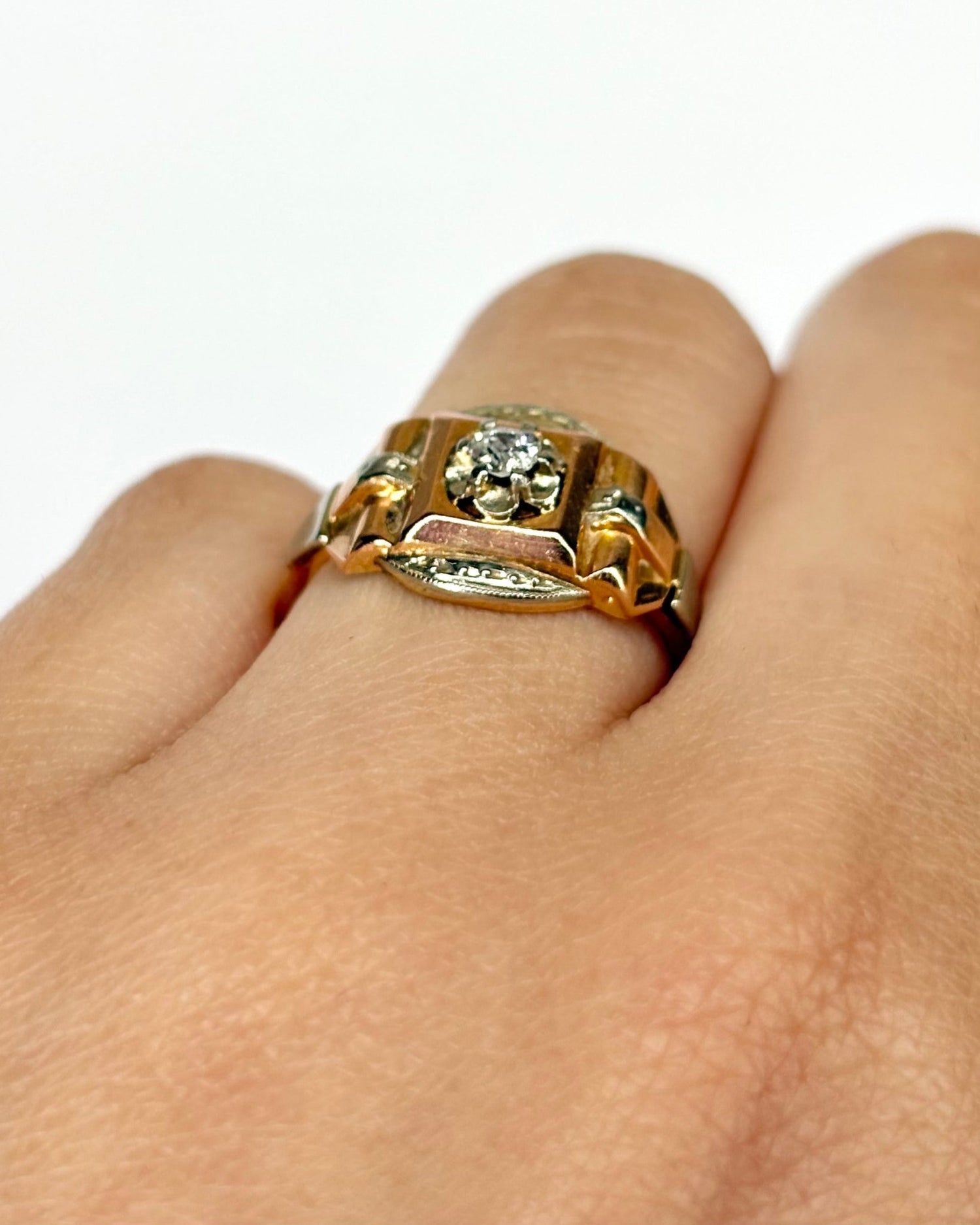 Bague Tank Art - Déco Diamant "Anaïs" - Elliade Paris